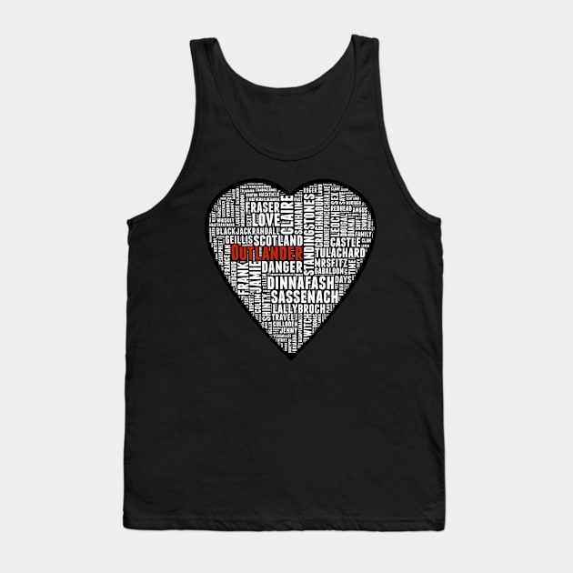 Your Face is My Heart Sassenach Tank Top by ShawnaMac